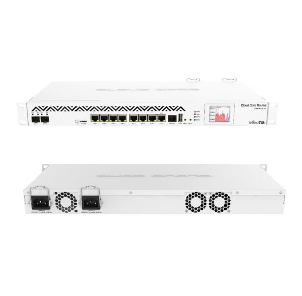 CCR1036-8G-2S+ MIKROTIK 1U RACKMOUNT, 8X GIGABIT ETHERNET, 2XSFP+ CAGES, LCD, 36 CORES X 1.2GHZ CPU, 4GB RAM, 41.5MPPS FASTPATH, UP TO 28GBIT/S THROUGHPUT, ROUTEROS L6, DUAL PSU