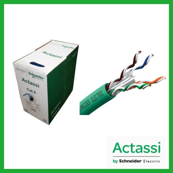 VDICD116118GHD - ACTASSI SCHNEIDER - CABLE DE COBRE CABLE, ACASSI, U/UTP, 4P, CAT6, EUROCLASS D, 250MHZ, AWG 24, LSZH, 305M