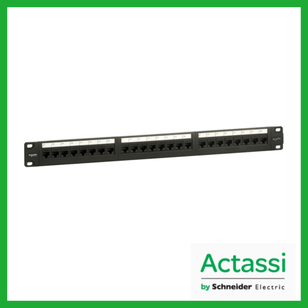 VDIEG113241U60 -  PATCH PANEL - 19"- 24 PORTS - CAT 6 - UTP - CARGADO - ACTASSI SCHNEIDER